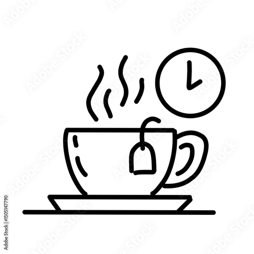 Brewing tea and coffee vector