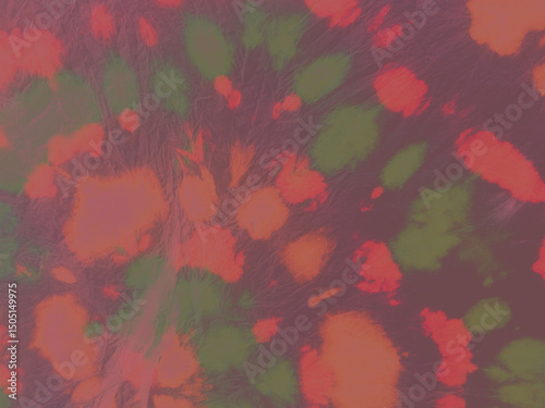 Brush Watercolor. Multi Drops Vintage. Hippie Tye