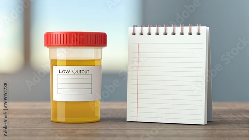 Early Signs of Kidney Failure Symptoms and the Importance of Awareness Concept, Container of urine labeled 