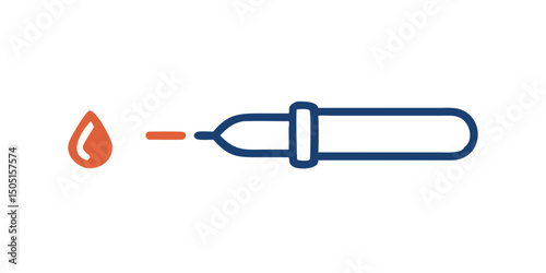 Dropper blak icon. Set of pipette icons. Laboratory analysis sign. Vector illustration.Dropper Bottle Icon with Droplet