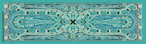 Trendy Blue Ethnic Matching Set – Digital Print for Dupatta and Textile Crafts