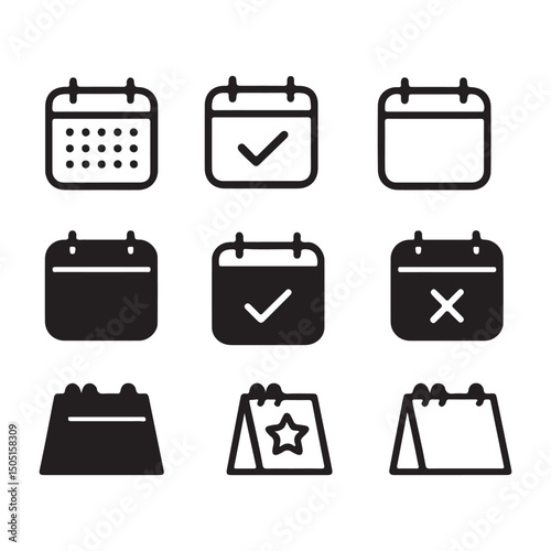Calendar and Schedule Planner Icons