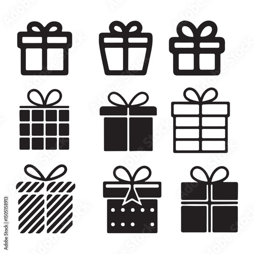  Gift Box and Present Icons Set