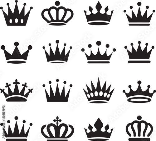 Royal Crown Silhouette Design

Elegant King & Queen Crown Vector

Classic Royalty Crown Illustration

Vintage Crown Icon Clipart

Majestic Crown Emblem Art