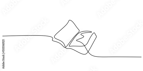 Reading Book Page Marker One Line, Study Learning Knowledge