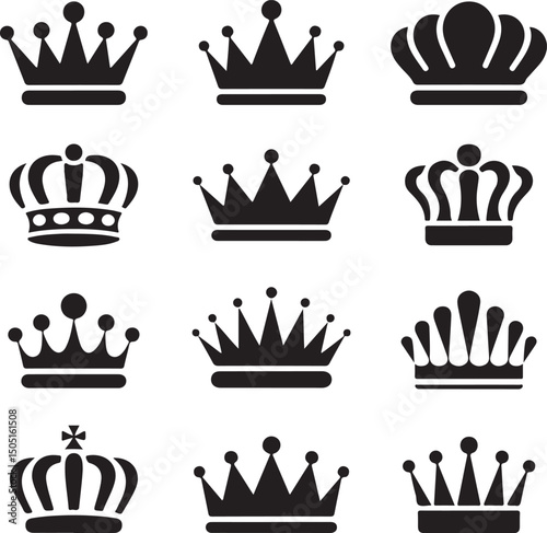 Royal Crown Silhouette Design

Elegant King & Queen Crown Vector

Classic Royalty Crown Illustration

Vintage Crown Icon Clipart

Majestic Crown Emblem Art