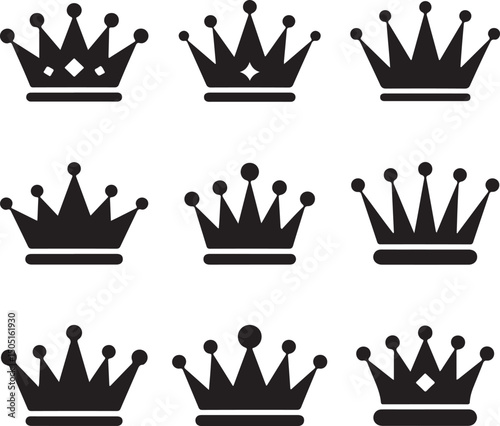 Royal Crown Silhouette Design

Elegant King & Queen Crown Vector

Classic Royalty Crown Illustration

Vintage Crown Icon Clipart

Majestic Crown Emblem Art