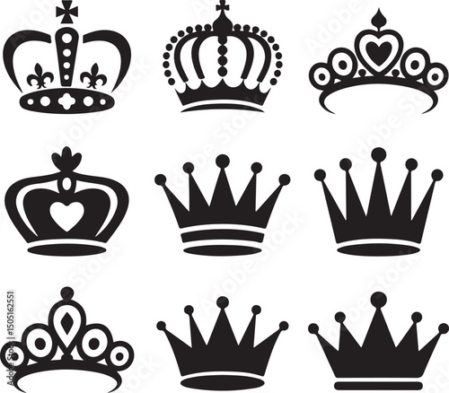 Royal Crown Silhouette Design

Elegant King & Queen Crown Vector

Classic Royalty Crown Illustration

Vintage Crown Icon Clipart

Majestic Crown Emblem Art