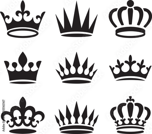 Royal Crown Silhouette Design

Elegant King & Queen Crown Vector

Classic Royalty Crown Illustration

Vintage Crown Icon Clipart

Majestic Crown Emblem Art