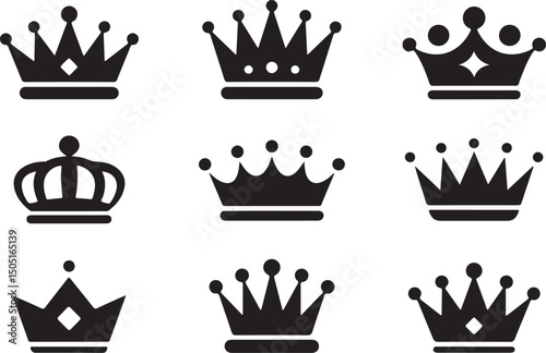 Royal Crown Silhouette Design

Elegant King & Queen Crown Vector

Classic Royalty Crown Illustration

Vintage Crown Icon Clipart

Majestic Crown Emblem Art