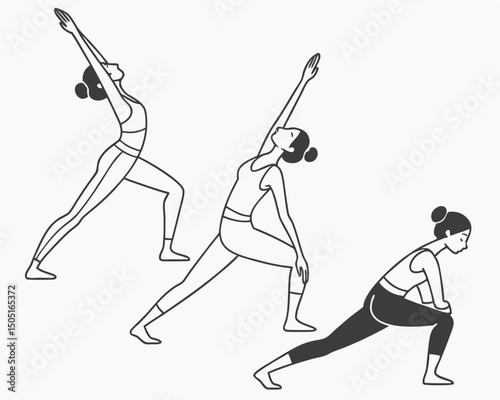 Yoga poses for beginners warrior one two and humble warrior yoga positions for strength and flexibility