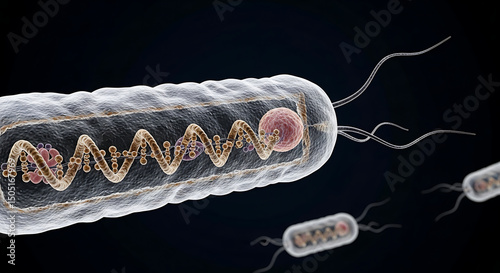 Bacteria Cell Structure: Scientific Visualization