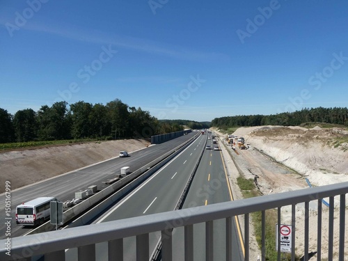 Beginn der Baustelle A 3 zwischen Schlüsselfeld und Höchstadt Fahrtrichtung Passau