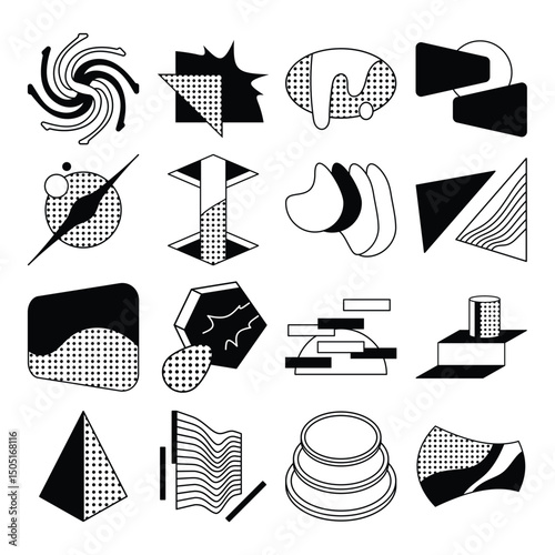 Simple Abstract Lined Dot Hole Concentric Art