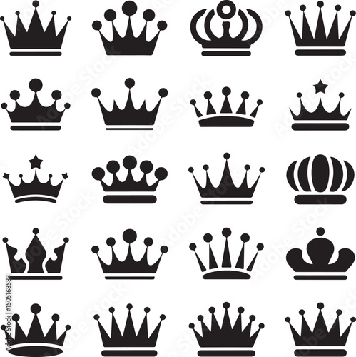 Royal Crown Silhouette Vector

Majestic King & Queen Crown Design

Vintage Royalty Emblem Illustration

Elegant Crown Clipart Graphic

Classic Crown Symbol of Power