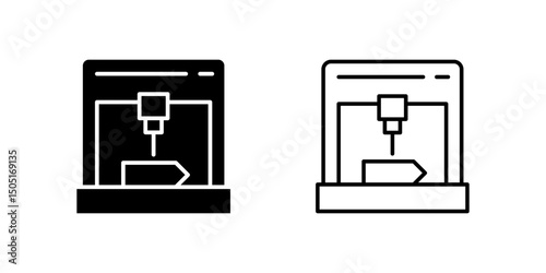 3D printer icon. Ideal for technology or innovation designs.