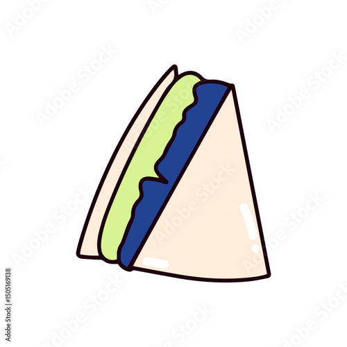 outline, flat design with 2025 color trends with technology theme and breakfast doodles