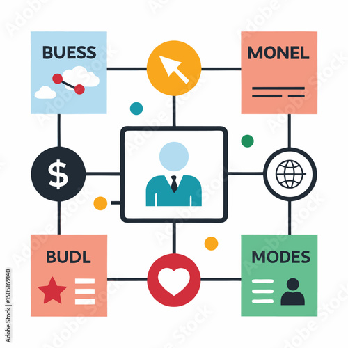 Business Model Canvas Layout – Strategic Planning Template for Startups & Business Innovation