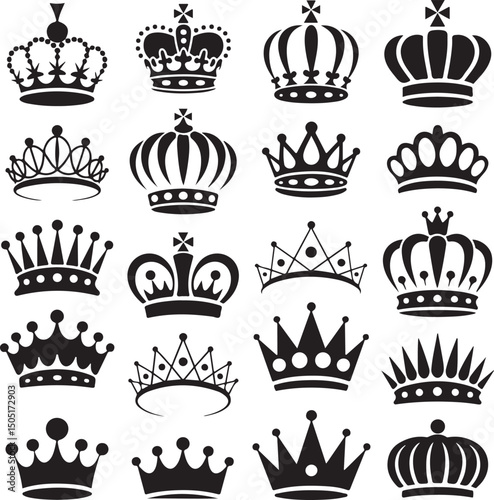 Royal Crown Silhouette Vector

Majestic King & Queen Crown Design

Vintage Royalty Emblem Illustration

Elegant Crown Clipart Graphic

Classic Crown Symbol of Power