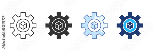 Mass Production Icon Set Multiple Style Collection