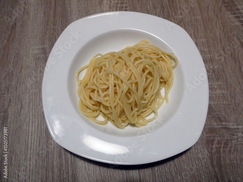 Spaghetti auf Teller