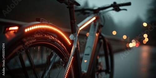 Ebike Night Ride with City Lights.