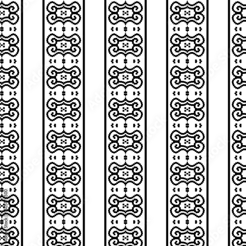 This is a repeating geometric pattern. The pattern is made up of ribbon-shaped elements arranged vertically.