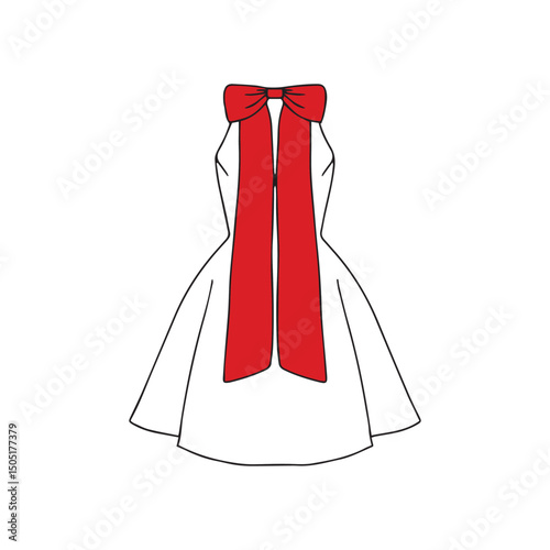 Set of different dress variant style. fashion design most popular collection