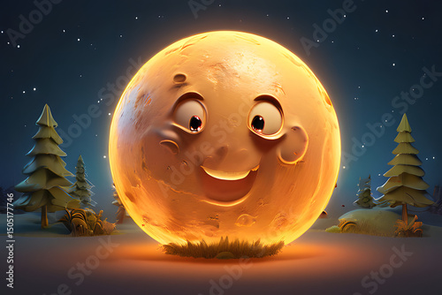 halloween pumpkin on the moon