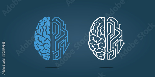 artificial intelligence ai icon illustration. 