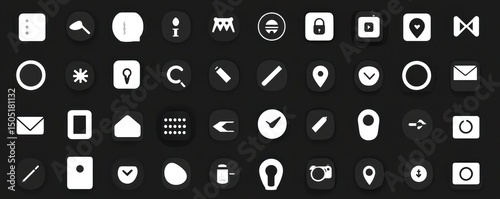 Minimalist Monochrome Icons a?
