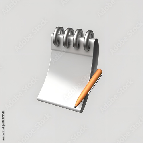 Explore the Best 3D Notepad with Pencil Icon for Efficient Planning, Scheduling, and Note-Taking Productivity