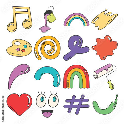 Bold Colorful Fun Simple Bright Pop Art Street Art Cartoon Humor