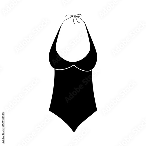 Swimsuit icon vector. Leotard illustration sign. Swimming suit symbol or logo.
