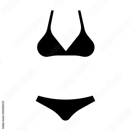 Swimsuit icon vector. Leotard illustration sign. Swimming suit symbol or logo.