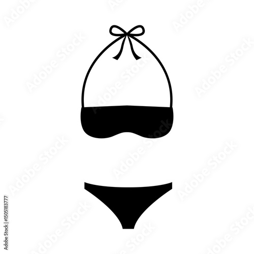 Swimsuit icon vector. Leotard illustration sign. Swimming suit symbol or logo.