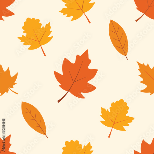autumn leaves seamless pattern