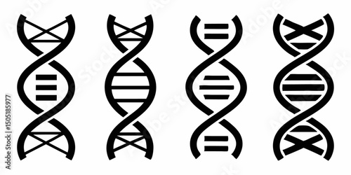 Dna helix chromosome molecule icon science symbol