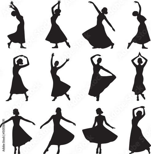 Dynamic Dancer Silhouette in Motion

Expressive Dance Pose Vector Art

Stylish Performer in Action Illustration

Elegant Movement Dance Silhouette

Artistic Dance Performance Vector Design