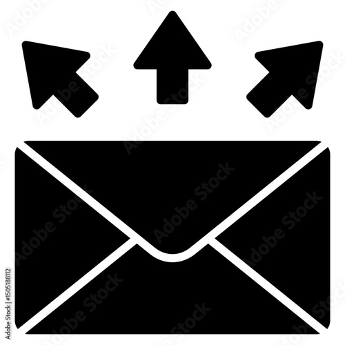 E-Mail Blast glyph icon