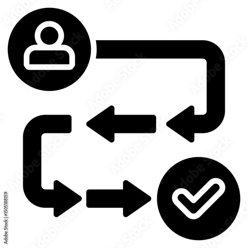 User Journey glyph icon