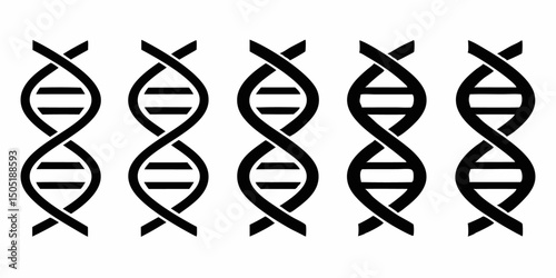 Dna helix chromosome molecule icon science symbol