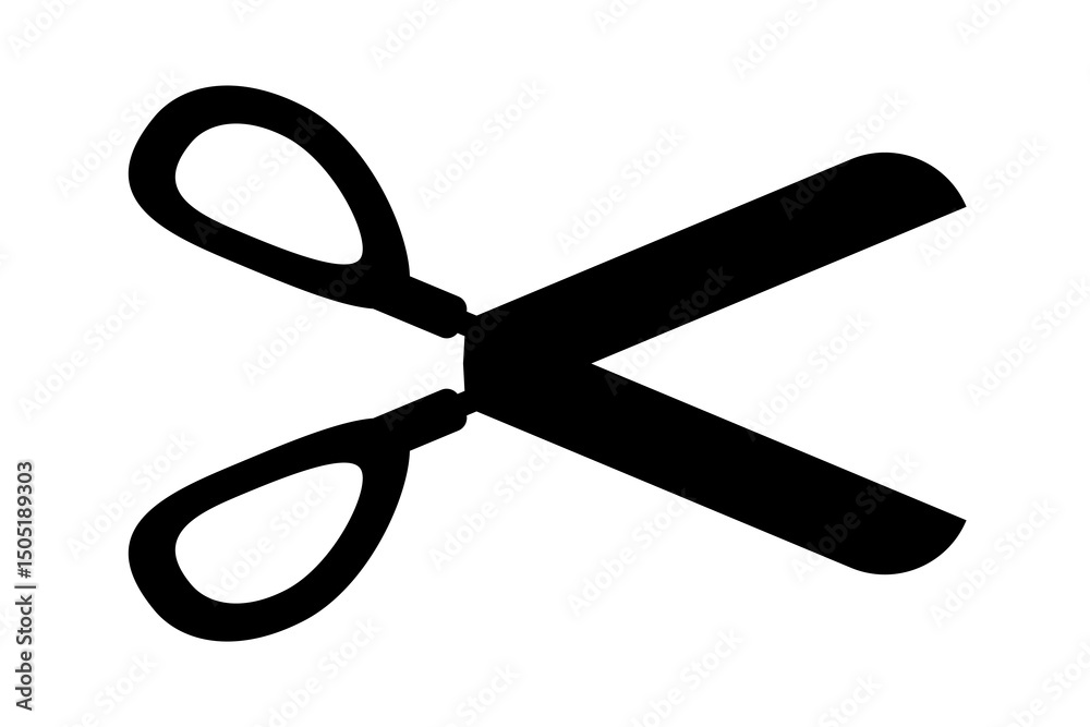 Scissors icon. Simple silhouette of open scissors. Scissors logo icon. Stock vector illustration isolated on a white background. Scissors icon. Simple silhouette of open scissors. Scissors logo icon. Stock vector illustration isolated on a white background.