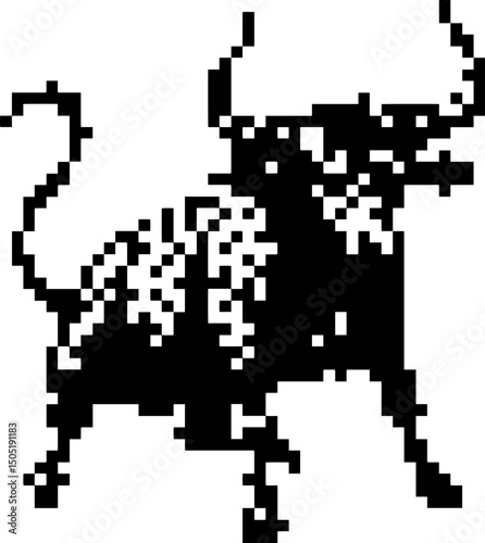 Dark Aesthetic Dithering Graphic Element