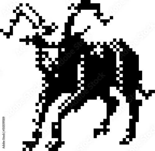 Dark Aesthetic Dithering Graphic Element
