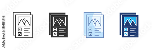 Style Guide Icon Set Multiple Style Collection