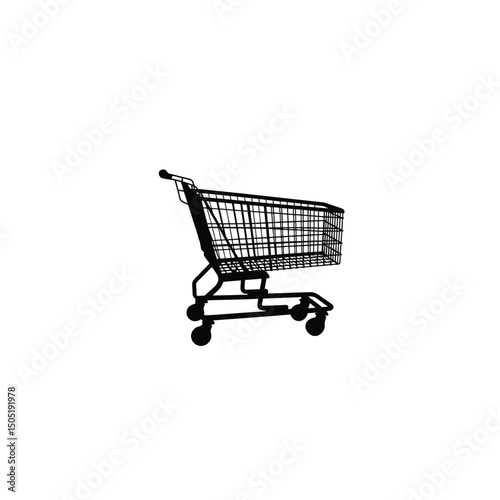 shopping cart isolated on white