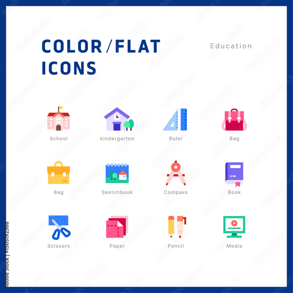 Obraz premium 19_Q_color_flat_Education_02