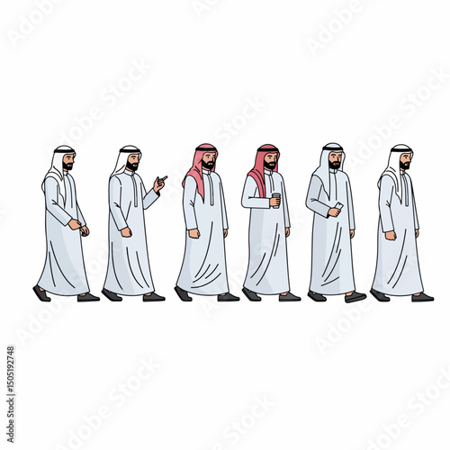 Men in traditional clothing Middle Eastern culture