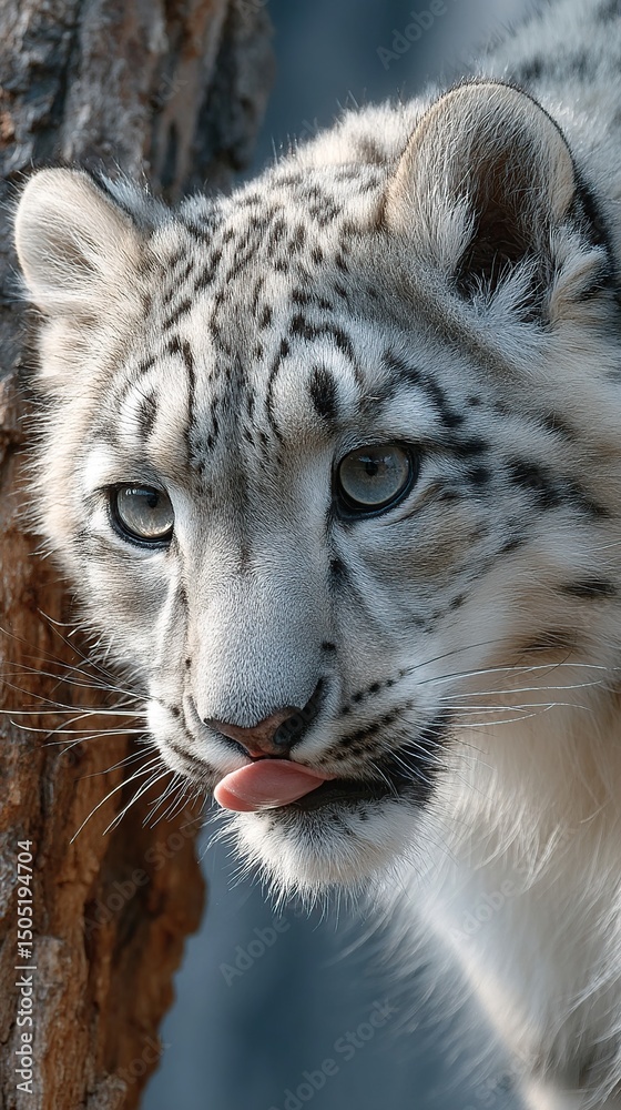 Obraz premium Snow Leopard Closeup.
